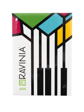 A rectangular magnet with the 2026 Ravinia Poster design by Sarah Kurpiel.