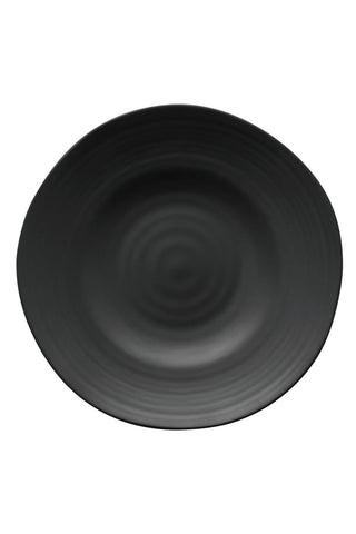 Melamine Black Satin 10.75" Round Plate
