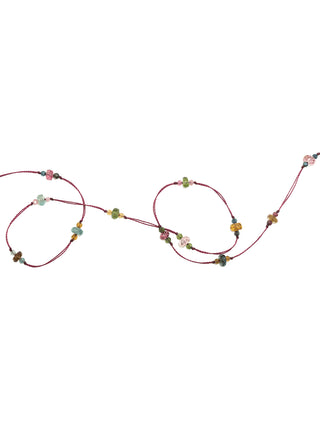 The strand of tourmaline beads in loops.