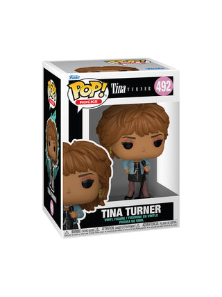 The Tina Turner Funko 492 figure in the Funko Pop! box.