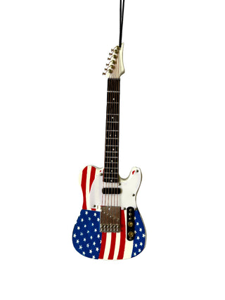 US Flag Electric Guitar Ornament