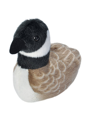 A plush stuffed animal of a Canada goose.