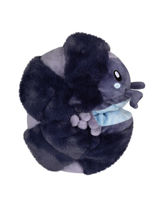 A plush roly poly rolled up into a ball.